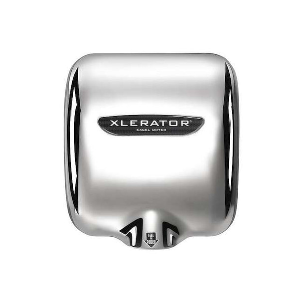 Automatic Hand Dryer, 8 sec Dry, 68 to 76, 110 to 120V AC, Silver, Chrome Plated