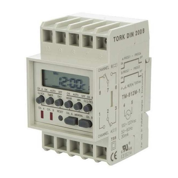 Nsi Tork Electronic Timer, Brown, Plastic DIN200B