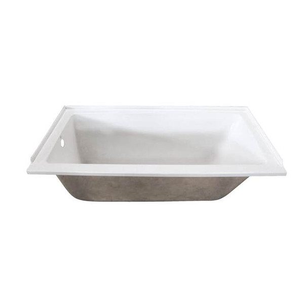 VTPN603220L 60" Acrylic Drop In Tub with, 60" L, 32" W, White, Acrylic, Left