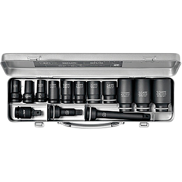1/2"sq. SEMI-DEEP SOCKET WRENCH SET (14pcs.) TBP4M11TPA