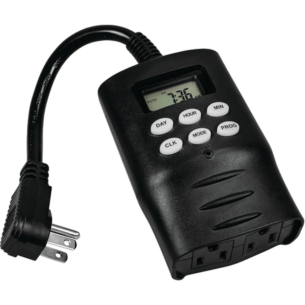 Southwire 15A 1875W 2-Outlet 7-Day Digital Outdoor Timer 59430WD