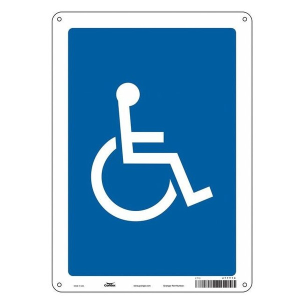 Traffic Sign, 14 in H, 10 in W, Aluminum, Vertical Rectangle, English, 477T78