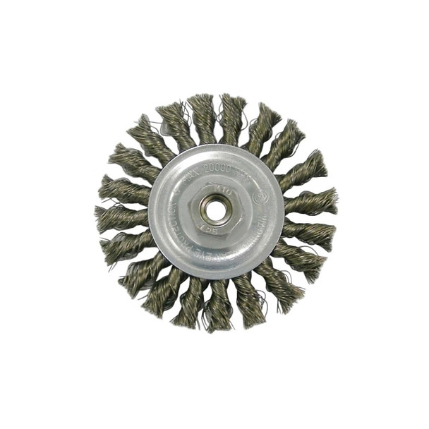 Vortec Pro® Knot Wire Wheel, 4 in D, .014 in Stainless Steel, 5/8 in - 11 Arbor