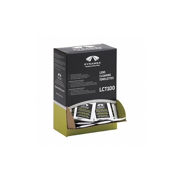 Pyramex 100 Individually Packaged Lens Cleaning Towelettes Pack of 4