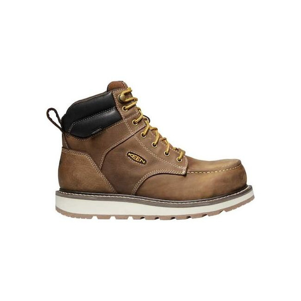 Keen Men's 6-Inch Work Boot, 7, Carbon Fiber Toe, 6 in H, Brown, 1023222 1023222