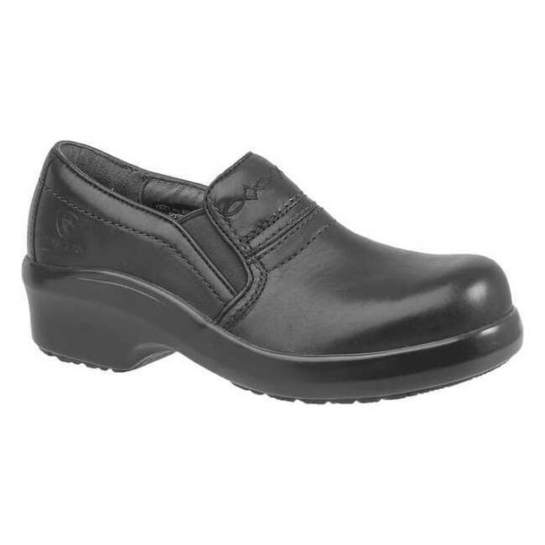 10011976, Women's 4 in Composite Toe Loafer Shoe, Black, 9 1/2, B, 10011976