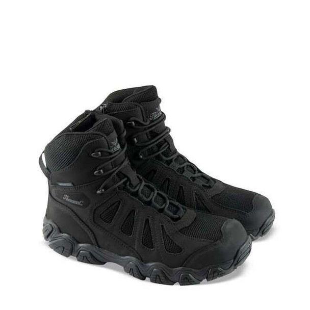 Men's Hiker Boot, 6 1/2, Composite Toe, 6 in H, Black/Gray, 804-6290