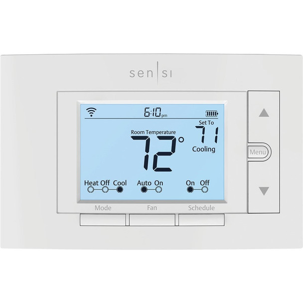 ST55 Emerson Sensi WiFi Programmable White Digital Thermostat