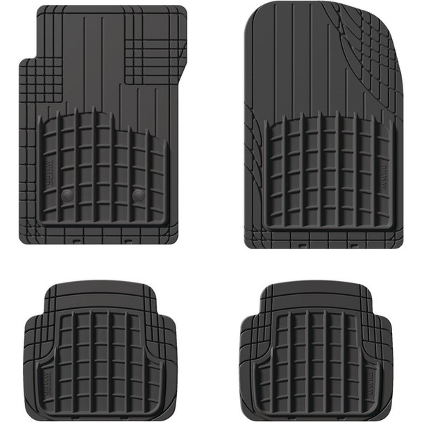 11AVMSBHD WeatherTech Trim-to-Fit Black Rubber Heavy-Duty Floor Mat (4-Piece)