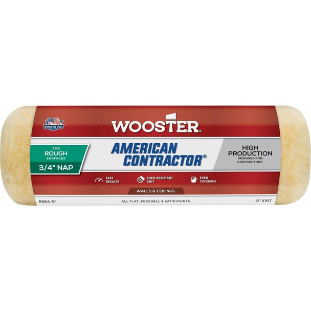 R564-9 Wooster American Contractor 9 In. x 3/4 In. Knit Fabric Roller Cover
