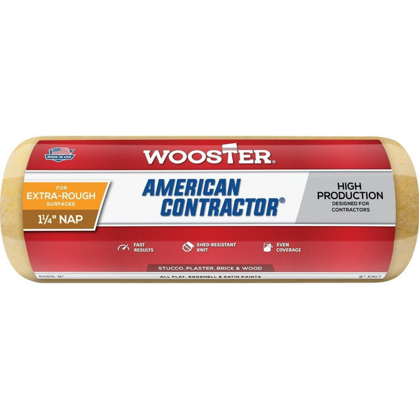 R565-9 Wooster American Contractor 9 In. x 1-1/4 In. Knit Fabric Roller Cover