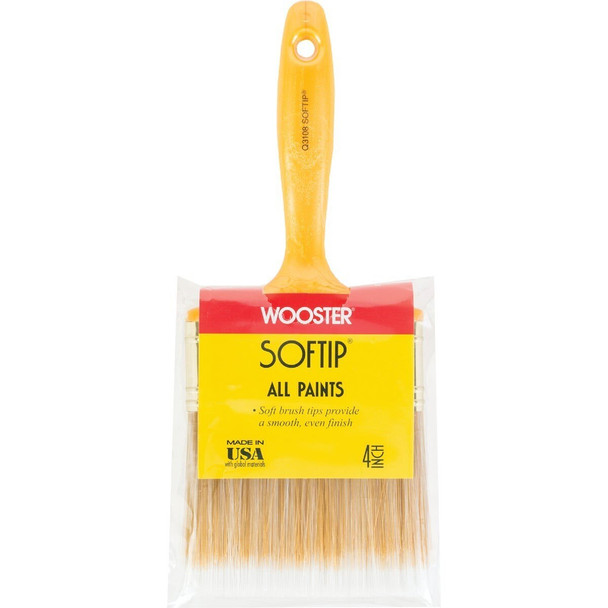 Q3108-4 Wooster Softip 4 In. Flat Wall Paint Brush