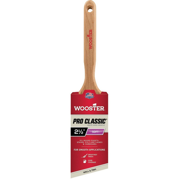 Z1222-2 1/2 Wooster White Majestic Professional White China Bristle 2-1/2 In. Angle Sash Paint Brush