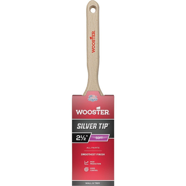 5220-2 1/2 Wooster SILVER TIP 2-1/2 In. Chisel Trim Flat Sash Paint Brush