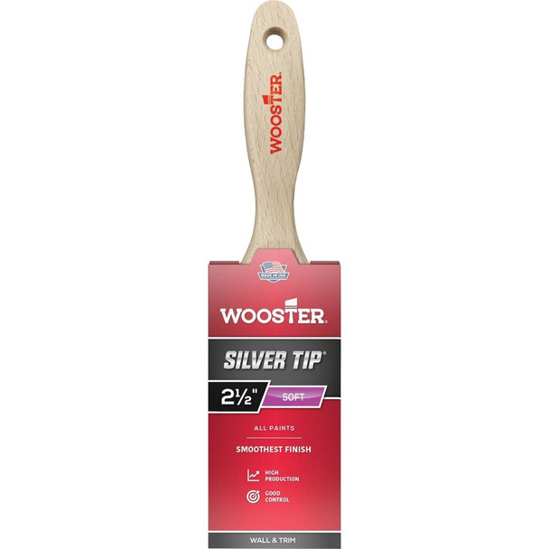 5222-2 1/2 Wooster SILVER TIP 2-1/2 In. Flat Varnish And Paint Brush