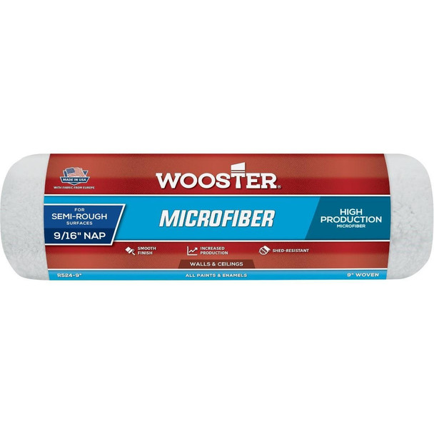 R524-9 Wooster 9 In. x 9/16 In. Microfiber Roller Cover