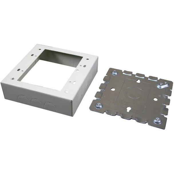 B32 Wiremold 2-Gang Ivory Box