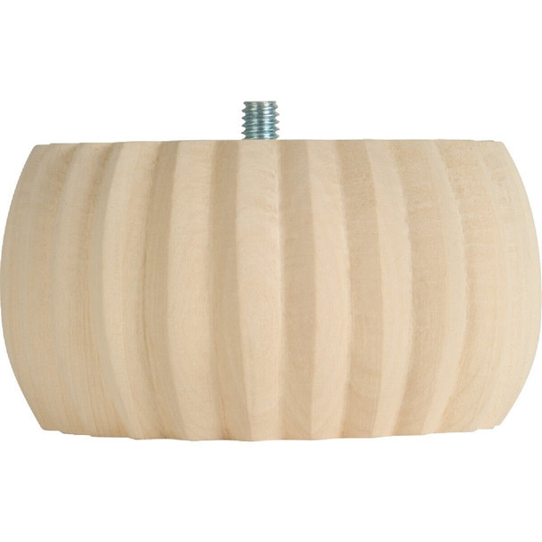 2747 Waddell 2 In. x 4 In. Reeded Hardwood Bun Foot