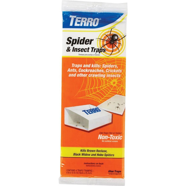 T3206 Terro Indoor Glue Insect & Spider Trap (4-Pack)