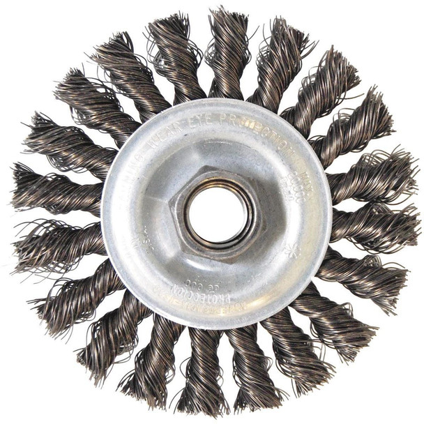 36012 Weiler Vortec 4 In. Stringer Bead 0.014 In. Angle Grinder Wire Wheel