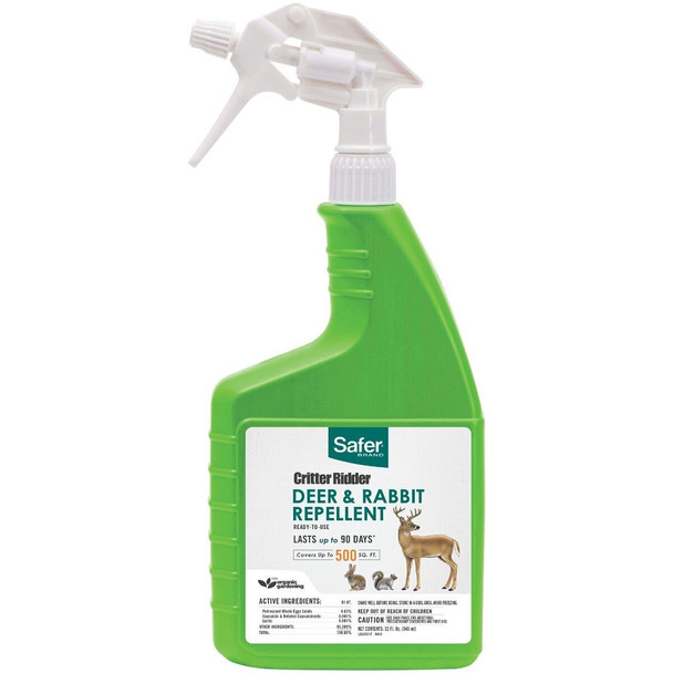 5981 Safer Deer Off 32 Oz. Ready To Use Organic Deer, Rabbit, & Squirrel Repellent