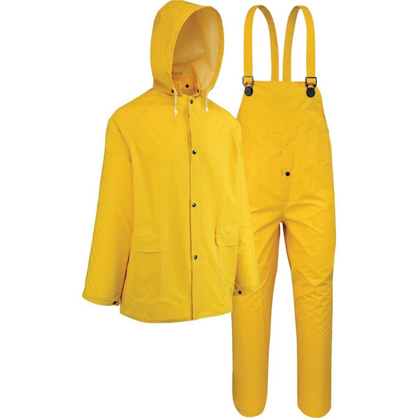 44035/3XL West Protective Gear Chester 3XL 3-Piece Yellow PVC Rain Suit