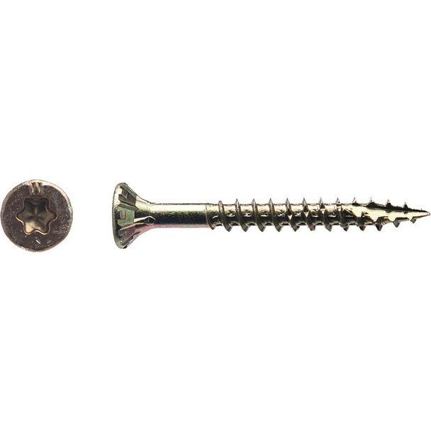 5YTX8112 Big Timber #8 x 1-1/2 In. Yellow Zinc Flat Head Wood Screw (990 Ct., 5 Lb.)