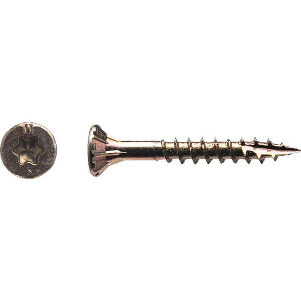 5YTX8114 Big Timber #8 x 1-1/4 In. Yellow Zinc Flat Head Wood Screw (1155 Ct., 5 Lb.)