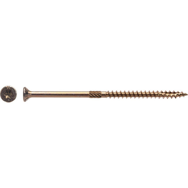 5YTX104 Big Timber #10 x 4 In. Yellow Zinc Flat Head Wood Screw (240 Ct., 5 Lb.)