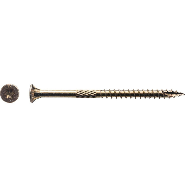 5YTX9234 Big Timber #9 x 2-3/4 In. Yellow Zinc Flat Head Wood Screw (430 Ct., 5 Lb.)