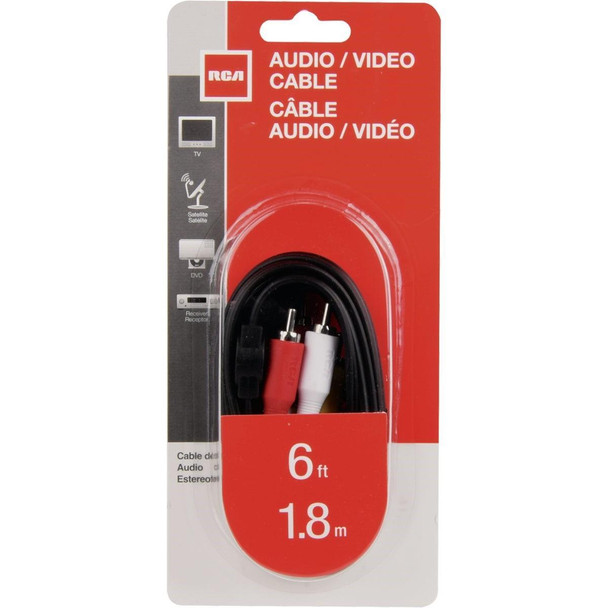 VH84R1 RCA 6 Ft. Black Audio/Video Dubbing Cable