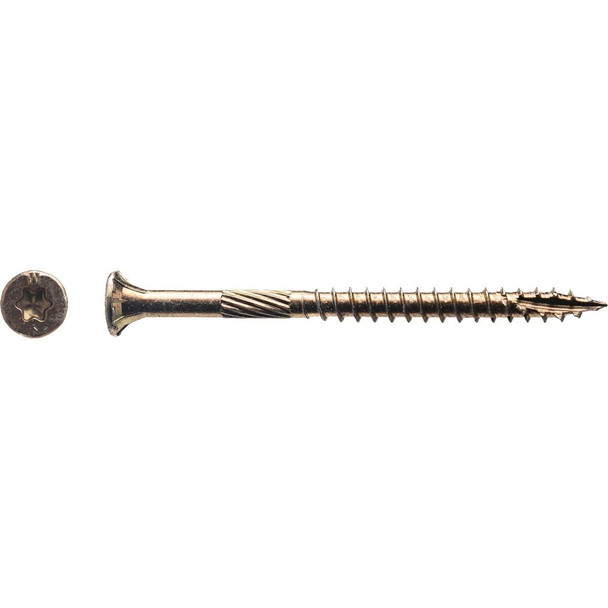1YTX9212 Big Timber #9 x 2-1/2 In. Yellow Zinc Flat Head Wood Screw (94 Ct., 1 Lb.)