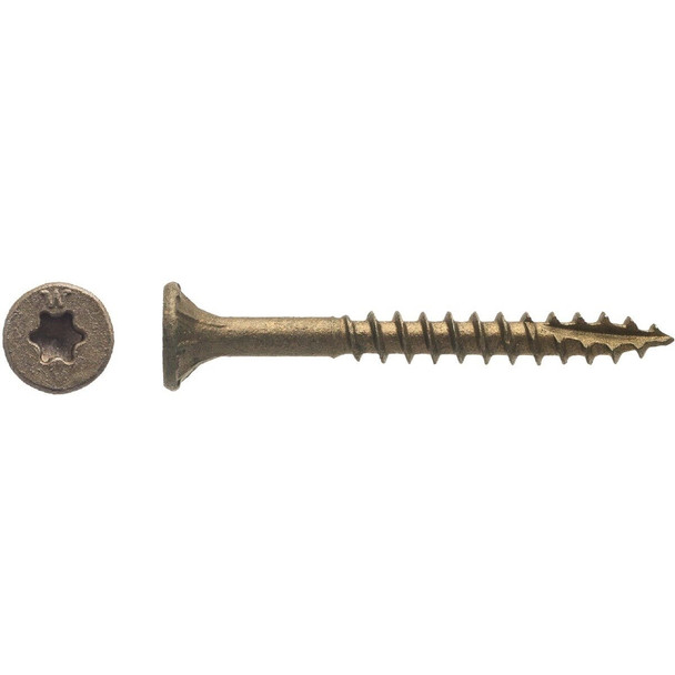 1BTX8112 Big Timber #8 x 1-1/2 In. Bronze Flat Head Wood Screw (196 Ct., 1 Lb.)