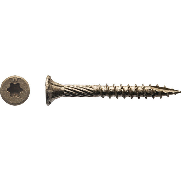 1BTX9112 Big Timber #9 x 1-1/2 In. Bronze Flat Head Wood Screw (140 Ct., 1 Lb.)