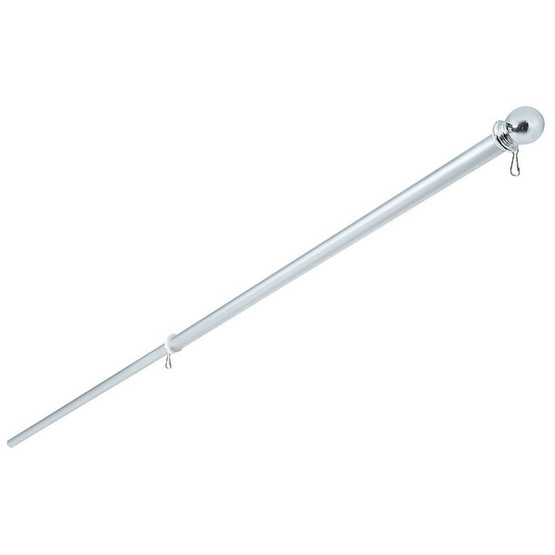 60733 Valley Forge 6 Ft. x 1 In. Aluminum Anti-Wrap Flag Pole Kit