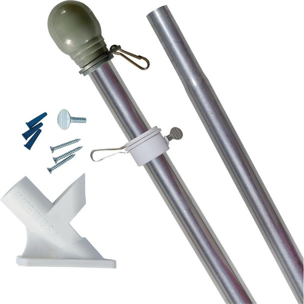SSTINT-AM6 Valley Forge 3.5 Ft. x 5 Ft. Nylon American Flag & 6 Ft. Pole Kit