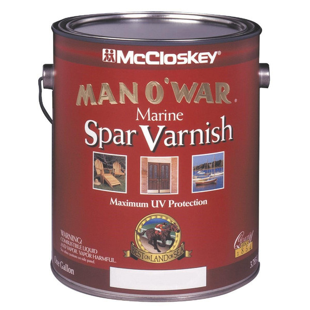 080.0007507.007 McCloskey Man O'War Semi-Gloss Marine Interior & Exterior Varnish, Gallon