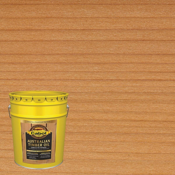 140.0003457.008 Cabot Australian Timber Oil Translucent Exterior Oil Finish, Amberwood, 5 Gal.