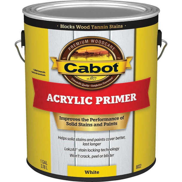 140.0008022.007 Cabot Problem-Solver White Exterior Primer, 1 Gal.