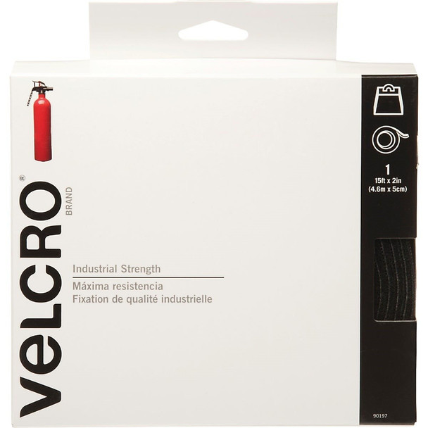 90197 VELCRO Brand 2 In. x 15 Ft. Black Industrial Strength Hook & Loop Roll