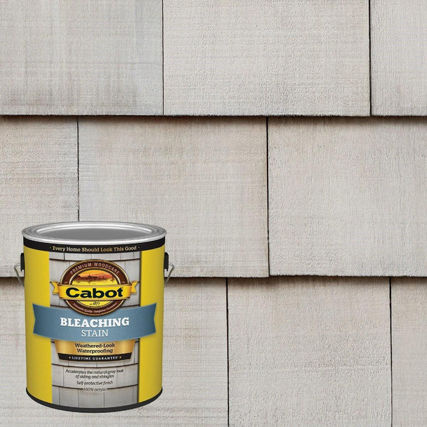 140.0010241.007 Cabot Weathered Look Exterior Bleaching Stain, Natural Driftwood Gray, 1 Gal.