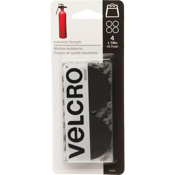 90362 VELCRO Brand 1-7/8 In. Black Industrial Strength Hook & Loop Disc (4 Ct.)