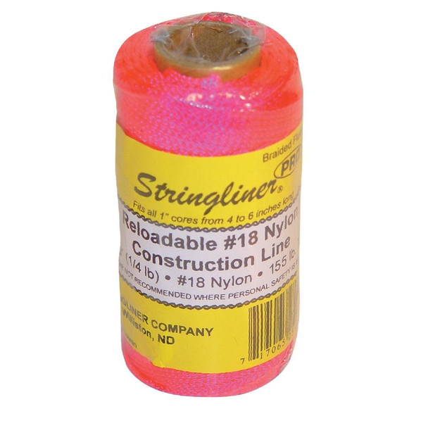 35162 Stringliner 250 Ft. Fluorescent Pink Braided Nylon Mason Line