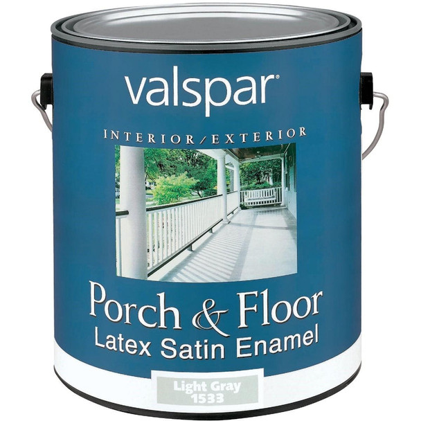 027.0001533.007 Valspar 1 Gal. Light Gray Self Priming Latex Satin Porch & Floor Enamel