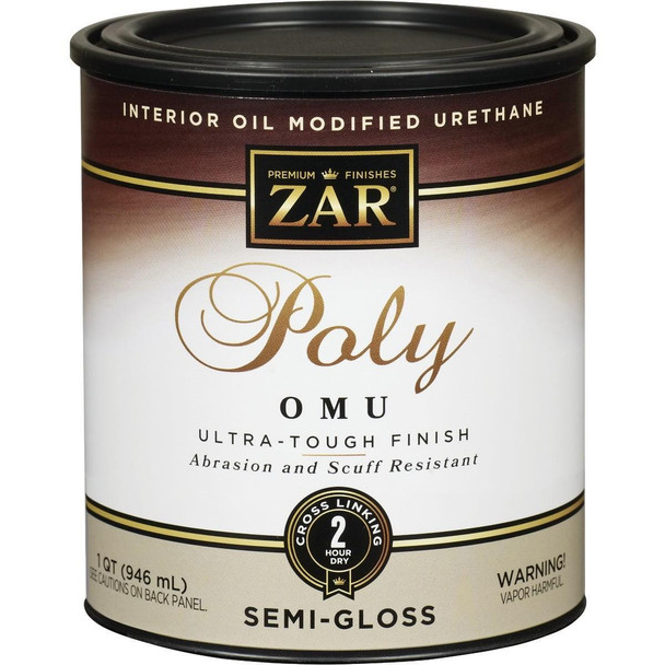 36112 ZAR Semi-Gloss Ultra Max Interior Polyurethane, 1 Qt.