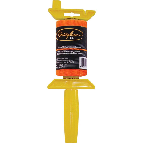 25159 Stringliner PRO 250 Ft. Fluorescent Orange Braided Nylon Mason Line Reel