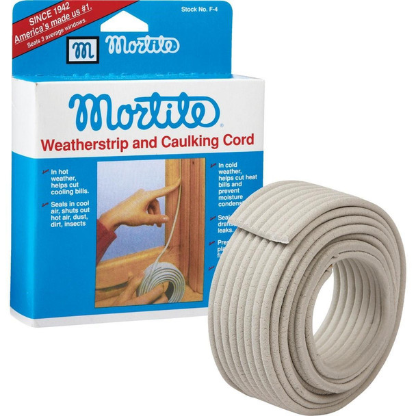 F4 Mortite 45 Ft. Gray 9-1/2 Oz Weatherstrip & Caulking Cord