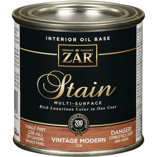 12906 ZAR Oil-Based Wood Stain, Vintage Modern, 1/2 Pt.