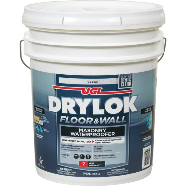 20915 Drylok Clear Floor & Wall Masonry Waterproofer, 5 Gal.