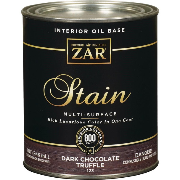 12312 ZAR Oil-Based Wood Stain, Dark Chocolate Truffle, 1 Qt.